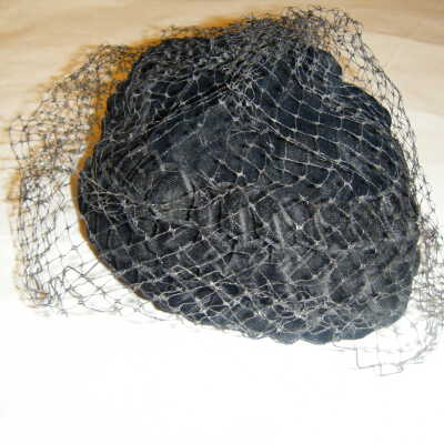 Woman's Black Hat with Top Veil