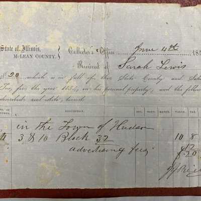Receipt for Taxes paid