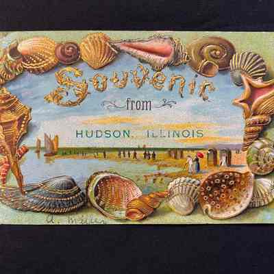 Souvenir Postcard from Hudson, Illinois