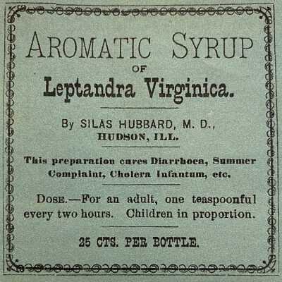 Dr. Silas Hubbard's medicine label
