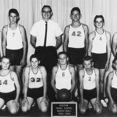 Hudson Grade School Basketball Photograph 1963 to 1964