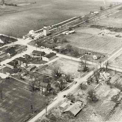 1940's Aerial Photo of downtown Village of Hudson
