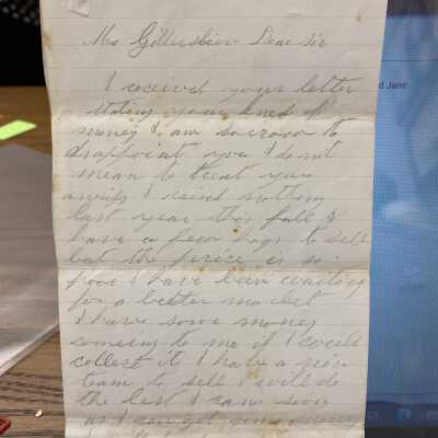 Letter to Mr. Gildersleeve