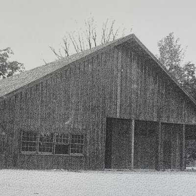 East Bay Camp, Lake Bloomington. Original dining hall at East Bay Camp 1952.