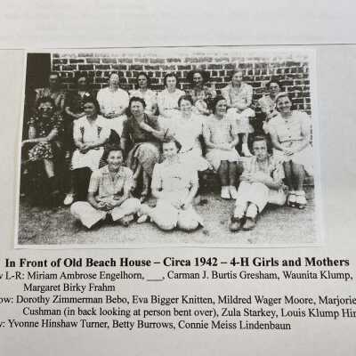 4-H Outing in Front of Lake Bloomington Bathhouse - 1942