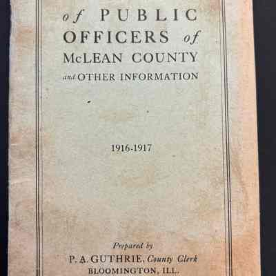 Directory of Public Officers of McLean County and Other Information 1916-1917
