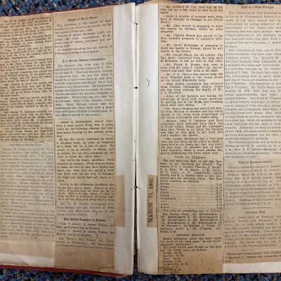 Book of Newspaper Clippings about Hudson 1902-1906