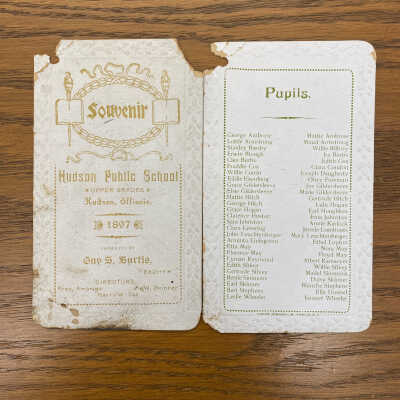 1897 Hudson Public School Souvenir Booklet