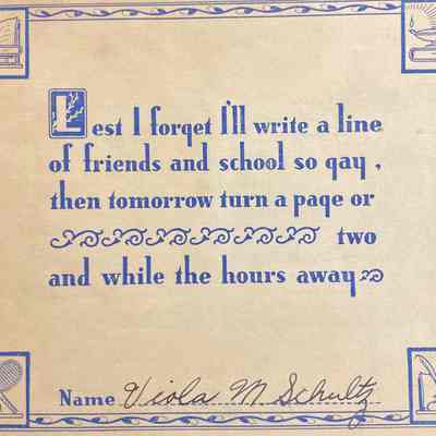 Autograph book from Hudson School 1933-34