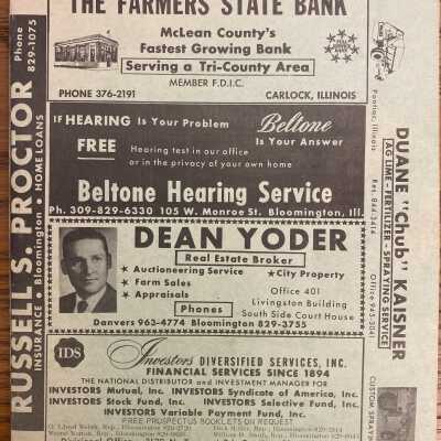 McLean County Illinois Farm & Ranch Director 1967