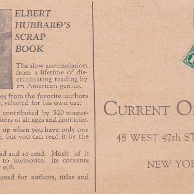 Elbert Hubbard Scrapbook Order Form