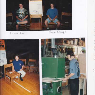 Photos of chairs made in Woodworking cla