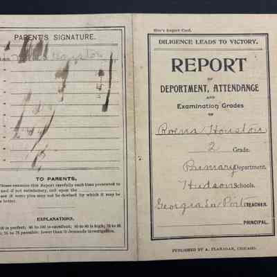 1900 Primary Report Card
