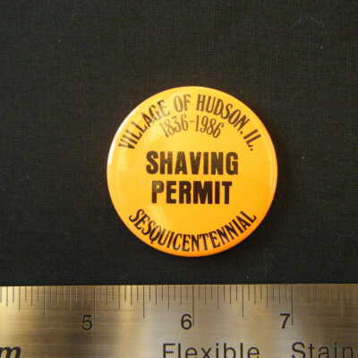 Hudson Sesquicentennial "Shaving Permit" Pin