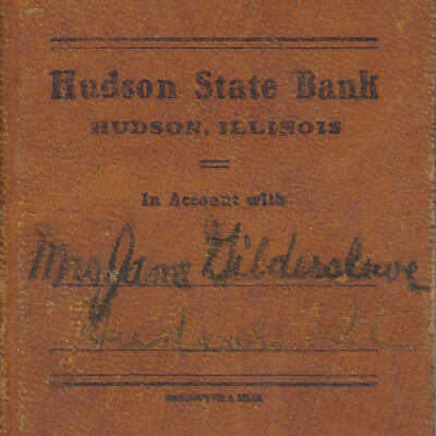 Hudson State Bank Book - Mrs. James Gildersleeve