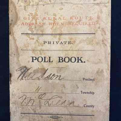 Poll Book - Hudson 1906