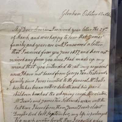 Letter to Isaac Gildersleeve