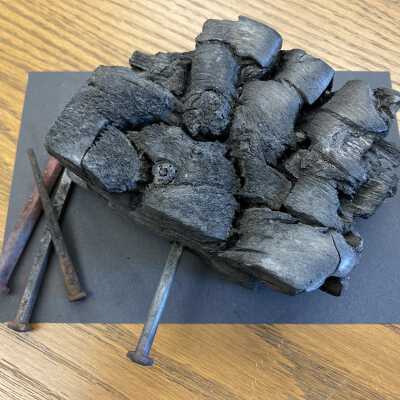 Charred Wood with Flat (square) nails - Cox House