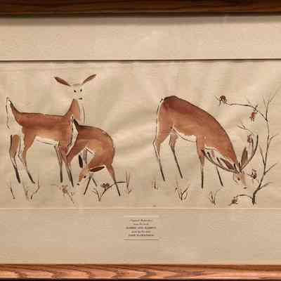 Original illustration from the book Robins and Rabbits