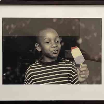 Child eating a popsicle
