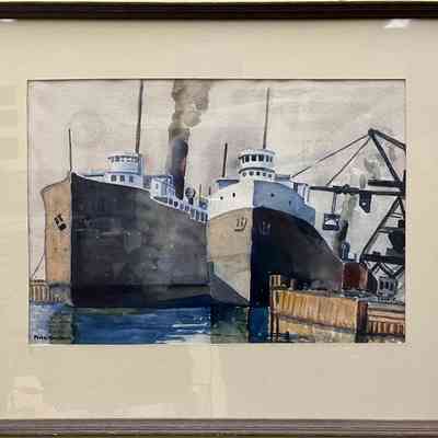 Two Ships at Dock