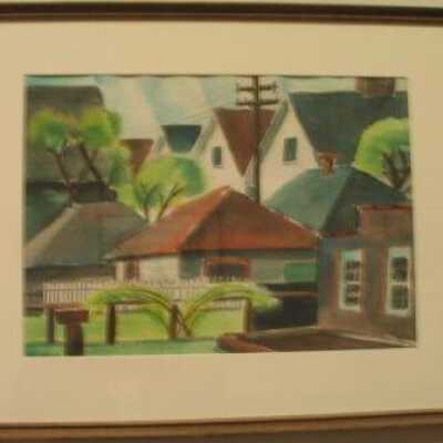 Suburban scene.