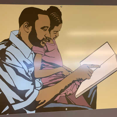 Our family at the library