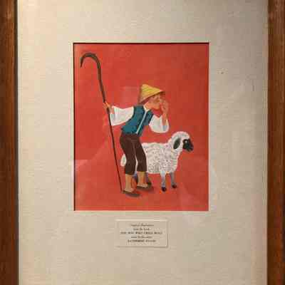 Original illustration from the book The Boy Who Cried Wolf