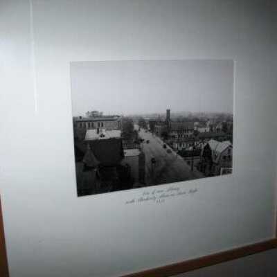 Site of new Library with Hankwitz Home on Lower Right 1930