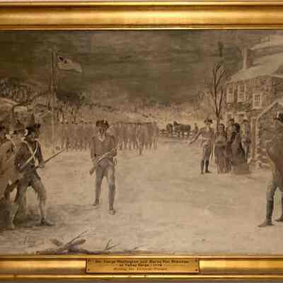 General George Washington and Baron Von Steuben at Valley Forge - 1778