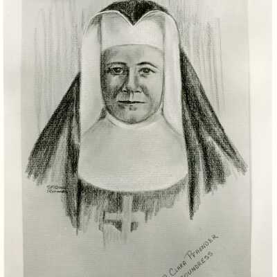 Drawing of Mother Clara Pfaender