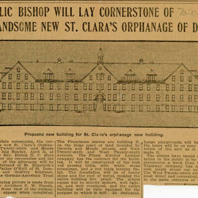 St. Clara’s Orphanage Newspaper Article