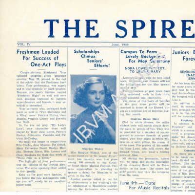 Loretto Spire, Volume IV No. 8, 1940