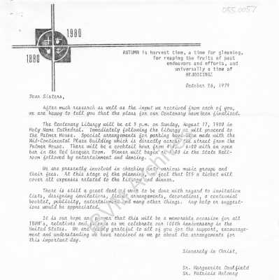 Centennial Letter