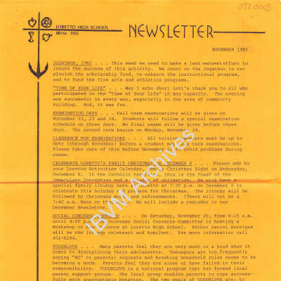 Loretto High School Newsletter