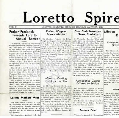Loretto Spire, Volume V No. 4, 1941
