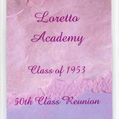 Class of 1953 50th Anniversary Reunion Bookmark