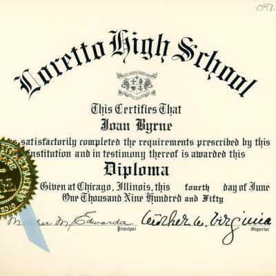 Loretto High School Diploma