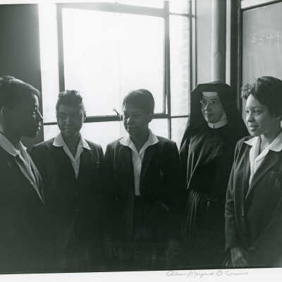 Sister Margaret Aileen O’Connor with Students
