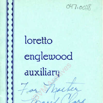 Loretto Englewood Auxiliary Directory, 1952 - 1953