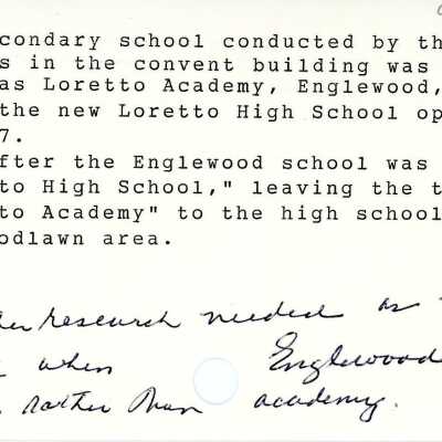 Loretto Academy Notecard