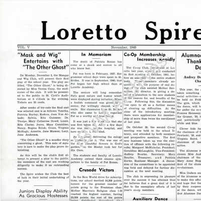 Loretto Spire, Volume V No. 2, 1940