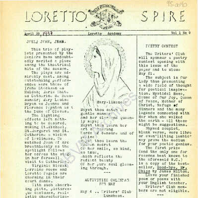 Loretto Spire, Volume 1 No. 9, 1937