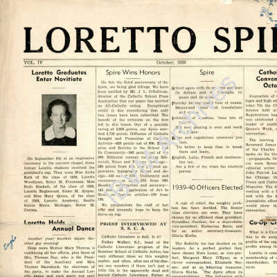 Loretto Spire, Volume IV No. 1, 1939