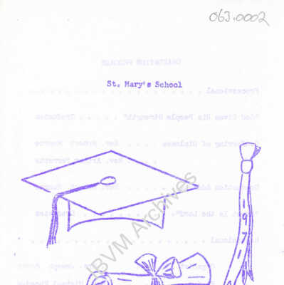 St. Mary’s School Graduation Program