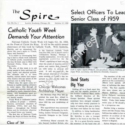 The Spire, Volume XI No. 1, 1958