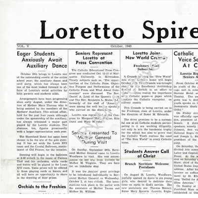 Loretto Spire, Volume V No. 1, 1940