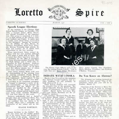 Loretto Spire, Volume 2 No. 6, 1938