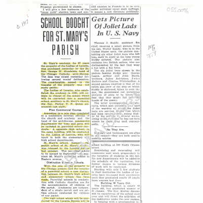 St. Mary's Academy Article