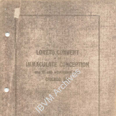 Loretto Convent of the Immaculate Conception Handbook, 1908 - 1909